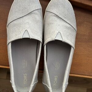 TOMS Women's Silver Loafers